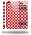 Checkered Canvas Red and White - Decal Style Vinyl Skin (compatible with Apple Original iPhone 5, NOT the iPhone 5C or 5S)