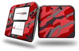 Camouflage Red - Decal Style Vinyl Skin fits Nintendo 2DS - 2DS NOT INCLUDED