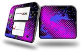 Halftone Splatter Blue Hot Pink - Decal Style Vinyl Skin fits Nintendo 2DS - 2DS NOT INCLUDED