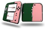 Ripped Colors Green Pink - Decal Style Vinyl Skin fits Nintendo 2DS - 2DS NOT INCLUDED