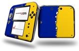 Ripped Colors Blue Yellow - Decal Style Vinyl Skin fits Nintendo 2DS - 2DS NOT INCLUDED
