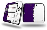 Ripped Colors Purple White - Decal Style Vinyl Skin fits Nintendo 2DS - 2DS NOT INCLUDED