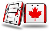 Canadian Canada Flag - Decal Style Vinyl Skin fits Nintendo 2DS - 2DS NOT INCLUDED