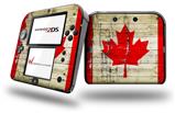 Painted Faded and Cracked Canadian Canada Flag - Decal Style Vinyl Skin fits Nintendo 2DS - 2DS NOT INCLUDED