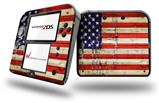 Painted Faded and Cracked USA American Flag - Decal Style Vinyl Skin fits Nintendo 2DS - 2DS NOT INCLUDED
