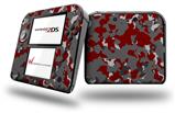 WraptorCamo Old School Camouflage Camo Red Dark - Decal Style Vinyl Skin fits Nintendo 2DS - 2DS NOT INCLUDED