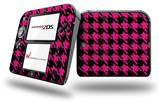 Houndstooth Hot Pink on Black - Decal Style Vinyl Skin fits Nintendo 2DS - 2DS NOT INCLUDED