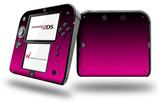 Smooth Fades Hot Pink Black - Decal Style Vinyl Skin compatible with Nintendo 2DS - 2DS NOT INCLUDED