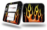 Metal Flames - Decal Style Vinyl Skin fits Nintendo 2DS - 2DS NOT INCLUDED