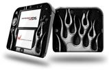 Metal Flames Chrome - Decal Style Vinyl Skin fits Nintendo 2DS - 2DS NOT INCLUDED