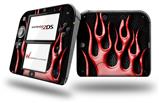 Metal Flames Red - Decal Style Vinyl Skin fits Nintendo 2DS - 2DS NOT INCLUDED