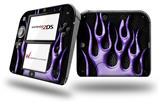 Metal Flames Purple - Decal Style Vinyl Skin fits Nintendo 2DS - 2DS NOT INCLUDED