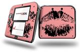 Big Kiss Lips Black on Pink - Decal Style Vinyl Skin fits Nintendo 2DS - 2DS NOT INCLUDED