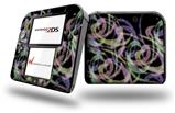 Neon Swoosh on Black - Decal Style Vinyl Skin fits Nintendo 2DS - 2DS NOT INCLUDED