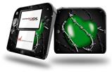 Barbwire Heart Green - Decal Style Vinyl Skin fits Nintendo 2DS - 2DS NOT INCLUDED