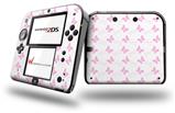 Pastel Butterflies Pink on White - Decal Style Vinyl Skin fits Nintendo 2DS - 2DS NOT INCLUDED