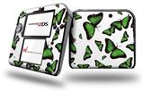 Butterflies Green - Decal Style Vinyl Skin fits Nintendo 2DS - 2DS NOT INCLUDED