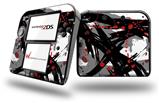 Abstract 02 Red - Decal Style Vinyl Skin fits Nintendo 2DS - 2DS NOT INCLUDED