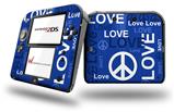 Love and Peace Blue - Decal Style Vinyl Skin fits Nintendo 2DS - 2DS NOT INCLUDED