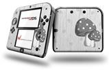 Mushrooms Gray - Decal Style Vinyl Skin fits Nintendo 2DS - 2DS NOT INCLUDED