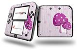 Mushrooms Hot Pink - Decal Style Vinyl Skin fits Nintendo 2DS - 2DS NOT INCLUDED