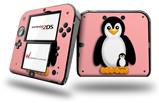 Penguins on Pink - Decal Style Vinyl Skin fits Nintendo 2DS - 2DS NOT INCLUDED