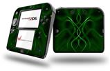 Abstract 01 Green - Decal Style Vinyl Skin fits Nintendo 2DS - 2DS NOT INCLUDED