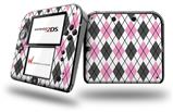 Argyle Pink and Gray - Decal Style Vinyl Skin fits Nintendo 2DS - 2DS NOT INCLUDED