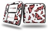 Butterflies Pink - Decal Style Vinyl Skin fits Nintendo 2DS - 2DS NOT INCLUDED