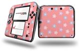 Pastel Flowers on Pink - Decal Style Vinyl Skin fits Nintendo 2DS - 2DS NOT INCLUDED
