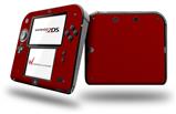 Solids Collection Red Dark - Decal Style Vinyl Skin fits Nintendo 2DS - 2DS NOT INCLUDED