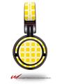 Decal style Skin Wrap for Sony MDR ZX100 Headphones Squared Yellow (HEADPHONES  NOT INCLUDED)