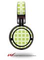 Decal style Skin Wrap for Sony MDR ZX100 Headphones Squared Sage Green (HEADPHONES  NOT INCLUDED)