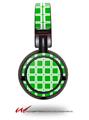 Decal style Skin Wrap for Sony MDR ZX100 Headphones Squared Green (HEADPHONES  NOT INCLUDED)