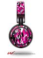 Decal style Skin Wrap for Sony MDR ZX100 Headphones WraptorCamo Digital Camo Hot Pink (HEADPHONES  NOT INCLUDED)
