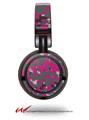 Decal style Skin Wrap for Sony MDR ZX100 Headphones WraptorCamo Old School Camouflage Camo Fuschia Hot Pink (HEADPHONES  NOT INCLUDED)