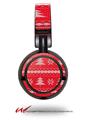 Decal style Skin Wrap for Sony MDR ZX100 Headphones Ugly Holiday Christmas Sweater - Christmas Trees Red 01 (HEADPHONES NOT INCLUDED)