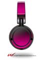 Decal style Skin Wrap compatible with Sony MDR ZX100 Headphones Smooth Fades Hot Pink Black (HEADPHONES NOT INCLUDED)
