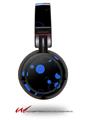 Decal style Skin Wrap for Sony MDR ZX100 Headphones Lots of Dots Blue on Black (HEADPHONES  NOT INCLUDED)