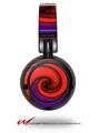 Decal style Skin Wrap for Sony MDR ZX100 Headphones Alecias Swirl 01 Red (HEADPHONES  NOT INCLUDED)