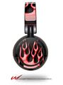 Decal style Skin Wrap for Sony MDR ZX100 Headphones Metal Flames Red (HEADPHONES  NOT INCLUDED)