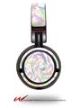 Decal style Skin Wrap for Sony MDR ZX100 Headphones Neon Swoosh on White (HEADPHONES  NOT INCLUDED)