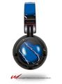 Decal style Skin Wrap for Sony MDR ZX100 Headphones Barbwire Heart Blue (HEADPHONES  NOT INCLUDED)