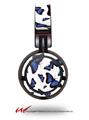 Decal style Skin Wrap for Sony MDR ZX100 Headphones Butterflies Blue (HEADPHONES  NOT INCLUDED)