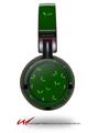 Decal style Skin Wrap for Sony MDR ZX100 Headphones Christmas Holly Leaves on Green (HEADPHONES  NOT INCLUDED)