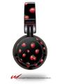 Decal style Skin Wrap for Sony MDR ZX100 Headphones Strawberries on Black (HEADPHONES  NOT INCLUDED)