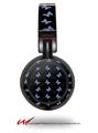 Decal style Skin Wrap for Sony MDR ZX100 Headphones Pastel Butterflies Blue on Black (HEADPHONES  NOT INCLUDED)