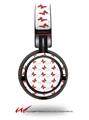 Decal style Skin Wrap for Sony MDR ZX100 Headphones Pastel Butterflies Red on White (HEADPHONES  NOT INCLUDED)