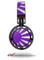 Decal style Skin Wrap for Sony MDR ZX100 Headphones Rising Sun Japanese Flag Purple (HEADPHONES  NOT INCLUDED)