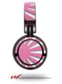Decal style Skin Wrap for Sony MDR ZX100 Headphones Rising Sun Japanese Flag Pink (HEADPHONES  NOT INCLUDED)